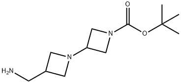 [1,3'-Biazetidine]-1'-carboxylic acid, 3-(aminomethyl)-, 1,1-dimethylethyl ester 구조식 이미지