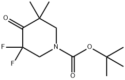 1,1-Dimethylethyl 3,3-difluoro-5,5-dimethyl-4-oxo-1-piperidinecarboxylate Structure