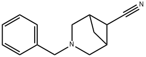 3-Azabicyclo[3.1.1]heptane-6-carbonitrile, 3-(phenylmethyl)- Structure