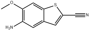 5-amino-6-methoxy-1-benzothiophene-2-carbonitr
ile Structure