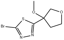 2-bromo-5-(3-methoxyoxolan-3-yl)-1,3,4-thiadiazol e Structure