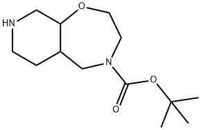 Pyrido[4,3-f]-1,4-oxazepine-4(5H)-carboxylic acid, octahydro-, 1,1-dimethylethyl ester Structure