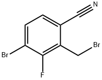 4-Bromo-2-(bromomethyl)-3-fluorobenzonitrile Structure