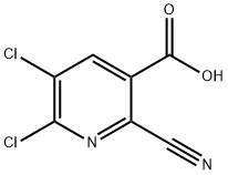3-Pyridinecarboxylic acid, 5,6-dichloro-2-cyano- 구조식 이미지