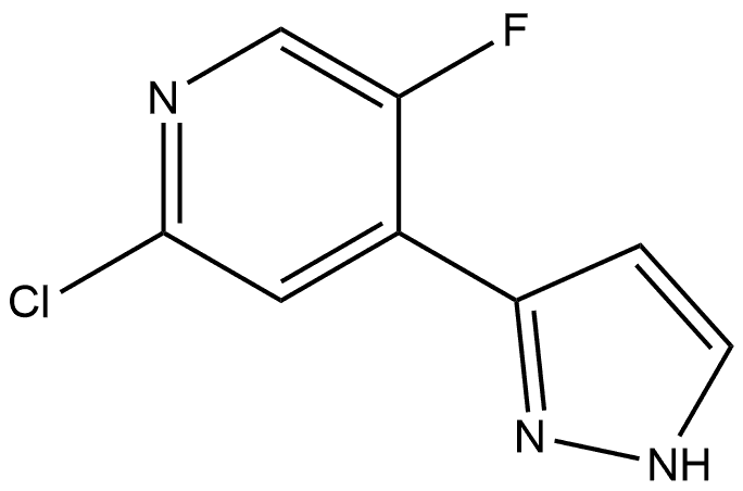 2-Chloro-5-fluoro-4-(1H-pyrazol-3-yl)pyridine Structure