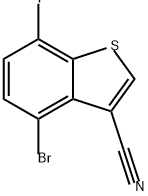 Benzo[b]thiophene-3-carbonitrile, 4-bromo-7-fluoro- Structure