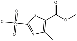 Methyl 2-(chlorosulfonyl)-4-methyl-5-thiazolecarboxylate 구조식 이미지