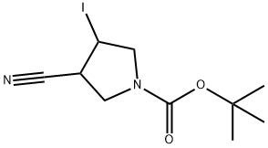 tert-butyl 3-cyano-4-iodopyrrolidine-1-carboxylate Structure