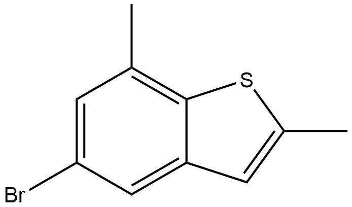 5-bromo-2,7-dimethylbenzo[b]thiophene Structure