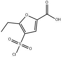 2-Furancarboxylic acid, 4-(chlorosulfonyl)-5-ethyl- Structure