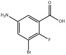 Benzoic acid, 5-amino-3-bromo-2-fluoro- 구조식 이미지