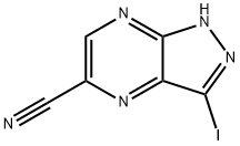 3-Iodo-1h-pyrazolo[3,4-b]pyrazine-5-carbonitrile Structure