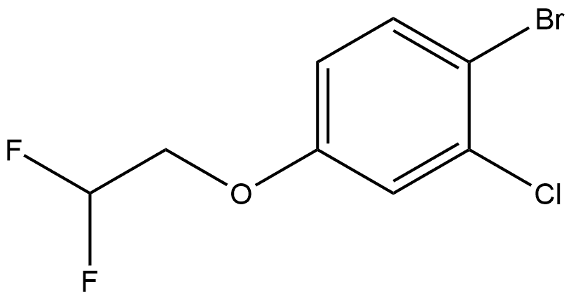 1-Bromo-2-chloro-4-(2,2-difluoroethoxy)benzene Structure