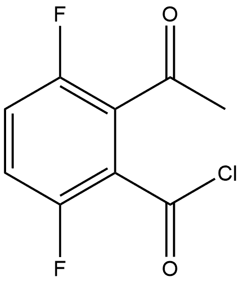 2-Acetyl-3,6-difluorobenzoyl chloride Structure