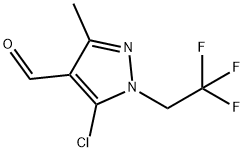 5-chloro-3-methyl-1-(2,2,2-trifluoroethyl)-1H-pyraz
ole-4-carbaldehyde Structure