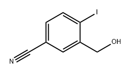 Benzonitrile, 3-(hydroxymethyl)-4-iodo- Structure