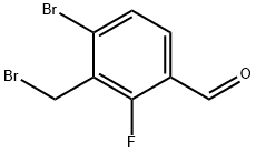 4-Bromo-3-(bromomethyl)-2-fluorobenzaldehyde 구조식 이미지