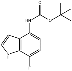 1,1-Dimethylethyl N-(7-fluoro-1H-indol-4-yl)carbamate Structure