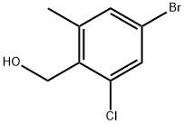 Benzenemethanol, 4-bromo-2-chloro-6-methyl- Structure