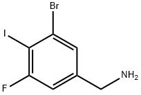 3-Bromo-5-fluoro-4-iodobenzylamine Structure