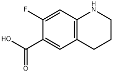 6-Quinolinecarboxylic acid, 7-fluoro-1,2,3,4-tetrahydro- Structure