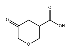 2H-Pyran-3-carboxylic acid, tetrahydro-5-oxo- Structure