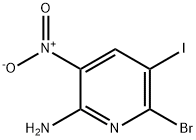 6-Bromo-5-iodo-3-nitropyridin-2-amine Structure