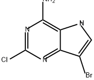 7-bromo-2-chloro-5H-pyrrolo[3,2-d]pyrimidin-4-am
ine 구조식 이미지