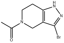 Ethanone, 1-(3-bromo-1,4,6,7-tetrahydro-5H-pyrazolo[4,3-c]pyridin-5-yl)- Structure