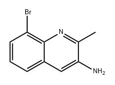 3-Quinolinamine, 8-bromo-2-methyl- Structure