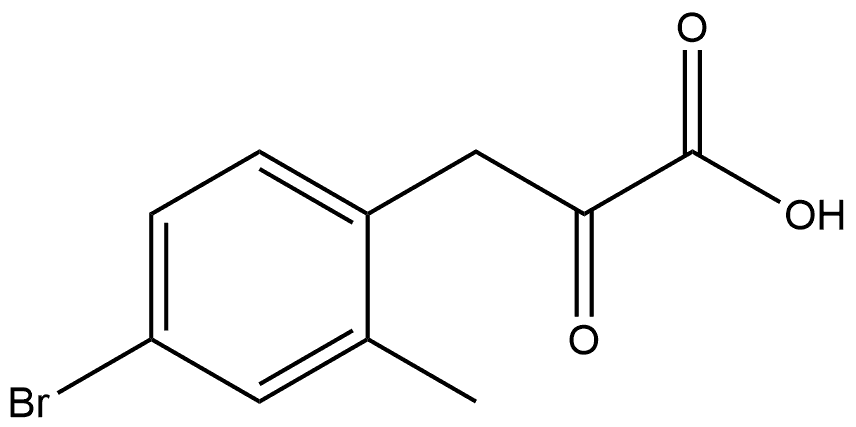 3-(4-bromo-2-methylphenyl)-2-oxopropanoic acid Structure