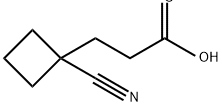 3-(1-cyanocyclobutyl)propanoic acid Structure