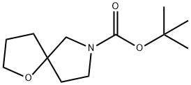 1-Oxa-7-azaspiro[4.4]nonane-7-carboxylic acid, 1,1-dimethylethyl ester Structure