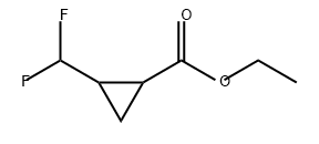 Cyclopropanecarboxylic acid, 2-(difluoromethyl)-, ethyl ester Structure