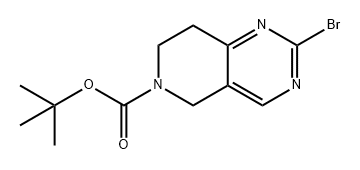 Pyrido[4,3-d]pyrimidine-6(5H)-carboxylic acid, 2-bromo-7,8-dihydro-, 1,1-dimethylethyl ester Structure