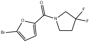 Methanone, (5-bromo-2-furanyl)(3,3-difluoro-1-pyrrolidinyl)- Structure