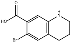 7-Quinolinecarboxylic acid, 6-bromo-1,2,3,4-tetrahydro- Structure