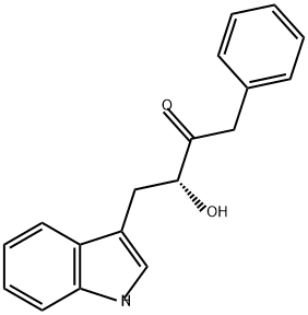 2-Butanone, 3-hydroxy-4-(1H-indol-3-yl)-1-phenyl-, (3R)- Structure