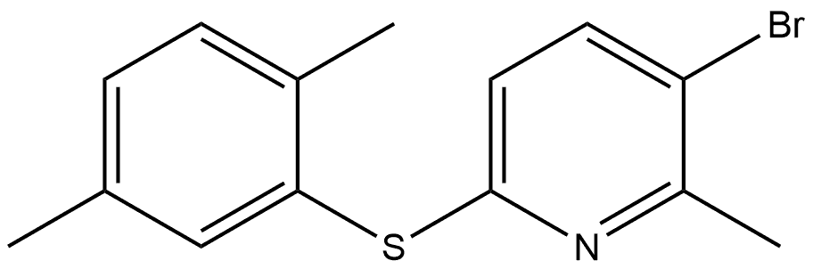 3-Bromo-6-[(2,5-dimethylphenyl)thio]-2-methylpyridine Structure