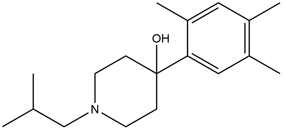 1-(2-Methylpropyl)-4-(2,4,5-trimethylphenyl)-4-piperidinol Structure