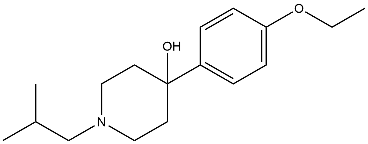 4-(4-Ethoxyphenyl)-1-(2-methylpropyl)-4-piperidinol Structure