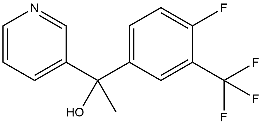 α-[4-Fluoro-3-(trifluoromethyl)phenyl]-α-methyl-3-pyridinemethanol Structure