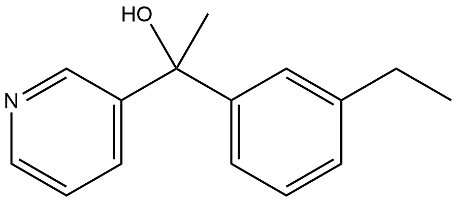 α-(3-Ethylphenyl)-α-methyl-3-pyridinemethanol Structure