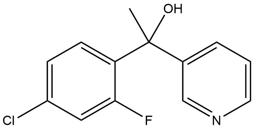 α-(4-Chloro-2-fluorophenyl)-α-methyl-3-pyridinemethanol Structure