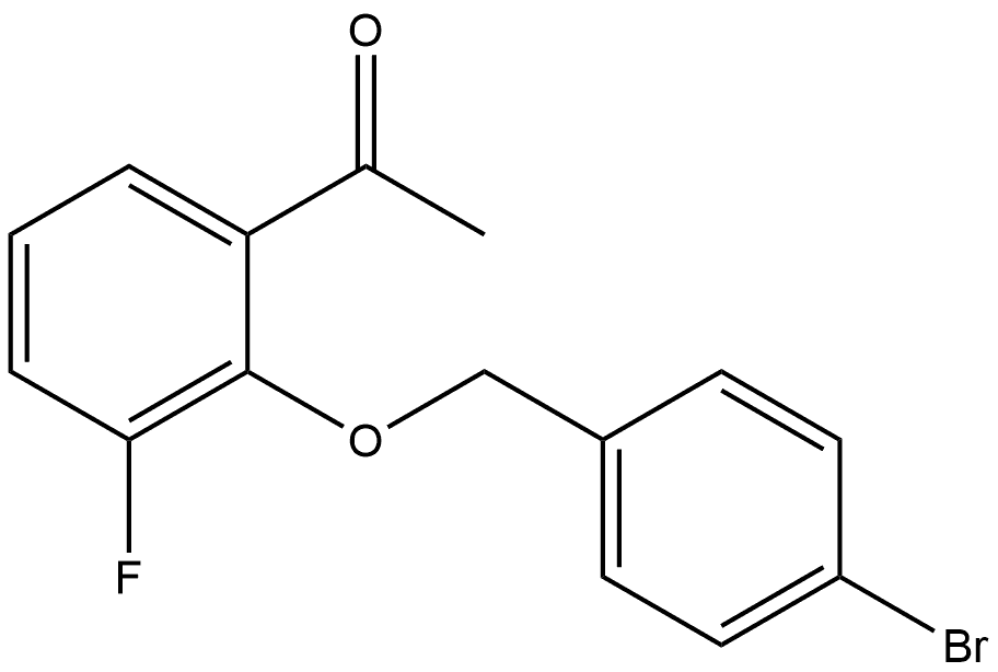 1-[2-[(4-Bromophenyl)methoxy]-3-fluorophenyl]ethanone Structure