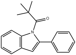 1-Propanone, 2,2-dimethyl-1-(2-phenyl-1H-indol-1-yl)- 구조식 이미지