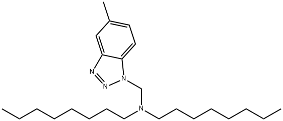 [(5-Methyl-1H-1,2,3-benzotriazol-1-yl)methyl]dioctylamine Structure