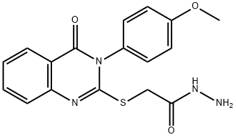 Acetic acid, 2-[[3,4-dihydro-3-(4-methoxyphenyl)-4-oxo-2-quinazolinyl]thio]-, hydrazide 구조식 이미지