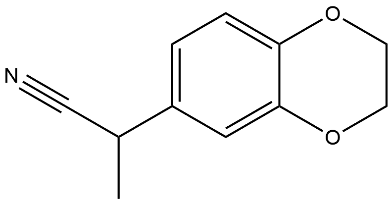 2-(2,3-Dihydro-1,4-benzodioxin-6-yl)propanenitrile Structure