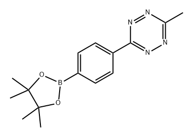 1,2,4,5-Tetrazine, 3-methyl-6-[4-(4,4,5,5-tetramethyl-1,3,2-dioxaborolan-2-yl)phenyl]- 구조식 이미지